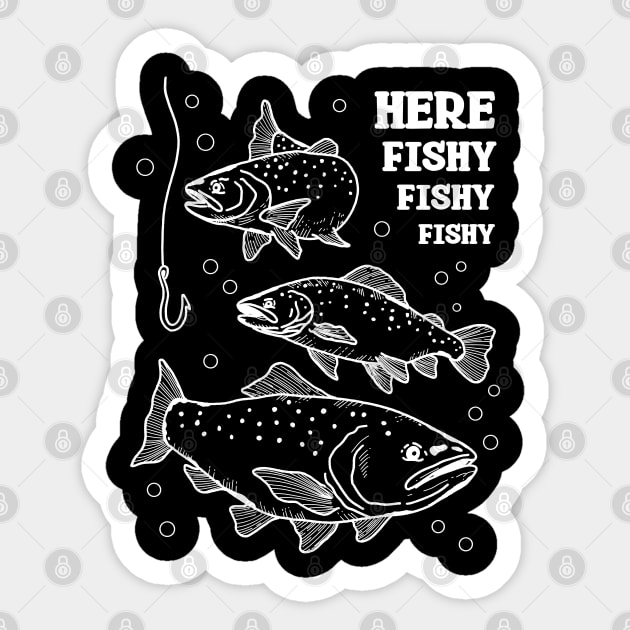 Fishy Fishy Trout Sticker by Tebscooler